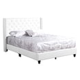 thumbnail image 1 of 66W x 86D White Upholstered Bed - Comfortable Dimensions for Sleeping, 1 of 2