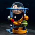 66cm Tall Cat Tree, MultiLevel Cat Tower w/Space Capsule