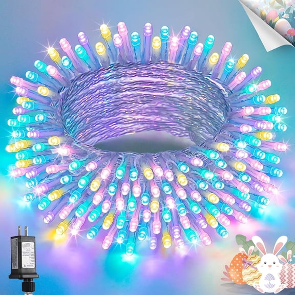 66ft 200 LED Easter String Lights Indoor for Bedroom Plug in