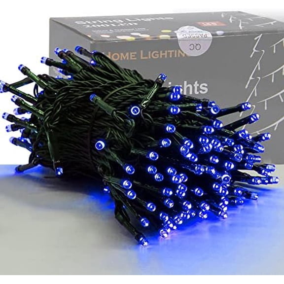 66ft Christmas Decorative Mini Lights, 200 LED Green Wire Fairy Starry String Lights Plug in, 8 Lighting Modes, for Indoor Outdoor Xmas Tree Wedding Party Decoration (Blue)