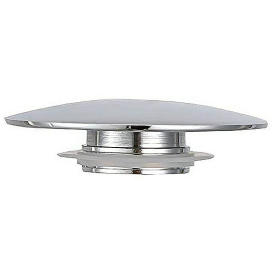 66mm Chrome Brass Basin Waste Pop-Up Sink Stopper Replacement with M8 Thread for Bathroom or Kitchen Sinks and Bathtubs, Click Clack Push Button Drain Fitting