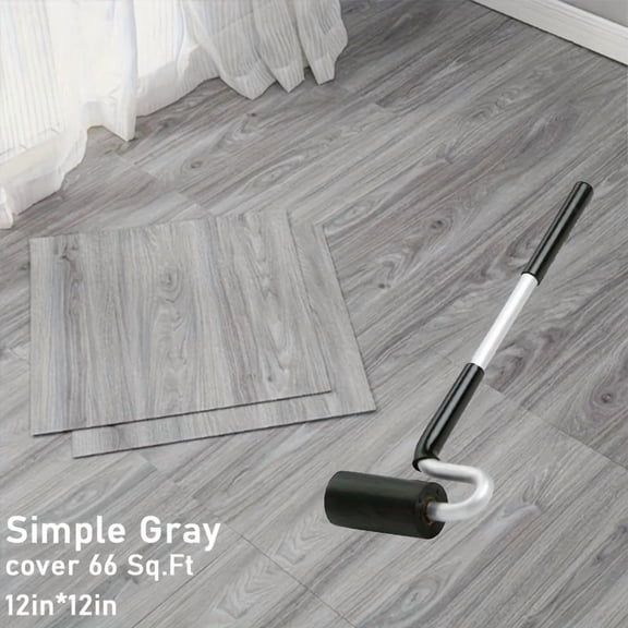 66pcs(66 Sq.Ft)/20pcs(20 Sq.Ft) 12x12" Deluxe Peel & Stick Vinyl Floor Tile - Wear-Resistant, DIY for Kitchen Cabinet/Bedroom Headboard/Living Room, Ideal Bedroom Decor & Tile Decals