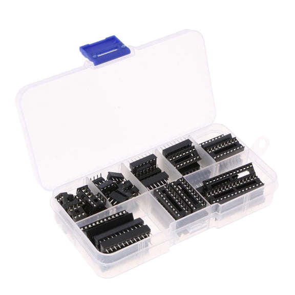 66pcs DIP IC Socket Connector Soldering /8/14/16/18/20/24/28 Pin