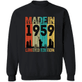 thumbnail image 1 of 66th Birthday Made In 1959 66 Years Old Born In New York 66 Years Of Being Awesome Crewneck Pullover Sweatshirt, 1 of 3