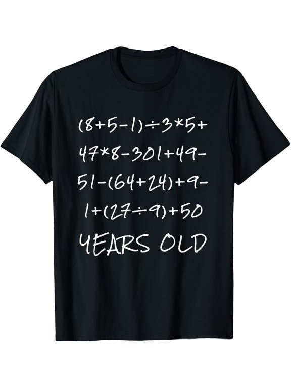 66th Birthday Math Problem Algebra Equation 66 Years Old T-Shirt