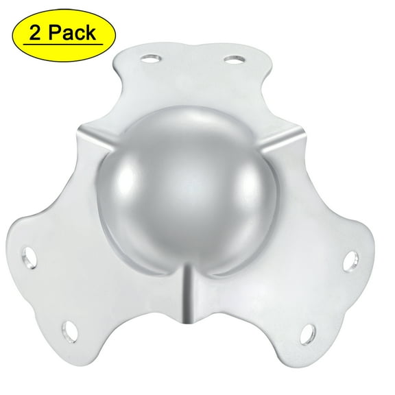 66x66x66mm Metal Box Corner Protectors Plating Silver Tone 2 Pack