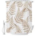 thumbnail image 1 of 66x72 Inch Shower Curtains for Bathroom, Brown Ferns Fabric Bath Curtain Decor, Spring Summer Botanical Leaves Waterproof Restroom Curtains Shower Set Accessories with 12 Hooks 66 Inch, 1 of 7