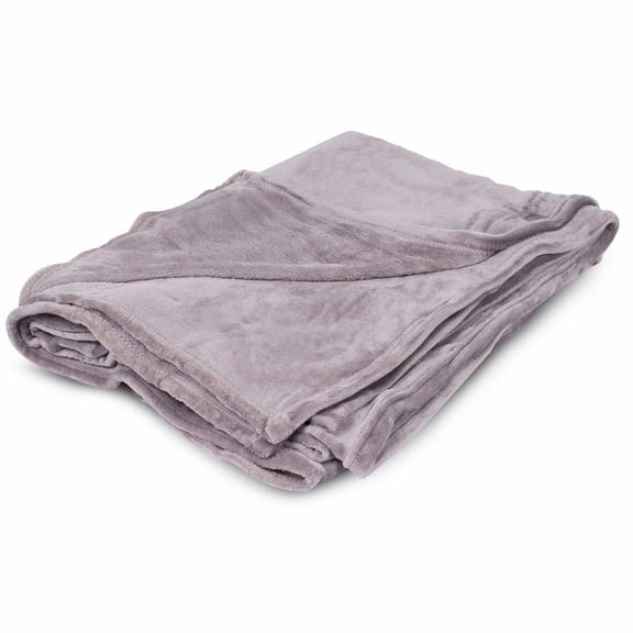 BIRDROCK HOME Internets Best Plush Throw Blankets - Grey - Ultra Soft Couch Blanket - Light Weight Sofa Throw - 100% Microfiber Polyester - Easy Travel - Twin Bed - 66 x 90
