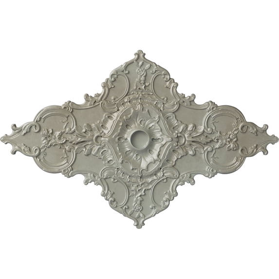 67 1/4"W x 43 3/8"H x 4"ID x 2"P Melchor Diamond Ceiling Medallion (Fits Canopies up to 4"), Hand-Painted Flash Gold