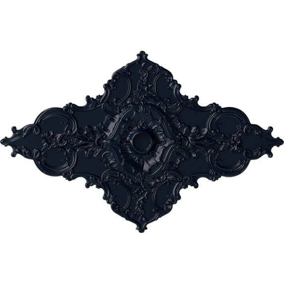 67 1/4"W x 43 3/8"H x 4"ID x 2"P Melchor Diamond Ceiling Medallion (Fits Canopies up to 4"), Hand-Painted Midnight Dream
