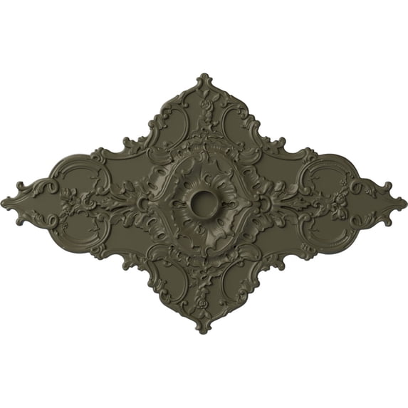 67 1/4"W x 43 3/8"H x 4"ID x 2"P Melchor Diamond Ceiling Medallion (Fits Canopies up to 4"), Hand-Painted Witch Hazel