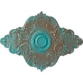 thumbnail image 1 of 67 1/8"W x 48 5/8"H x 1 7/8"P Piedmont Ceiling Medallion (Fits Canopies up to 6 1/2"), Hand-Painted Copper Green Patina, 1 of 5