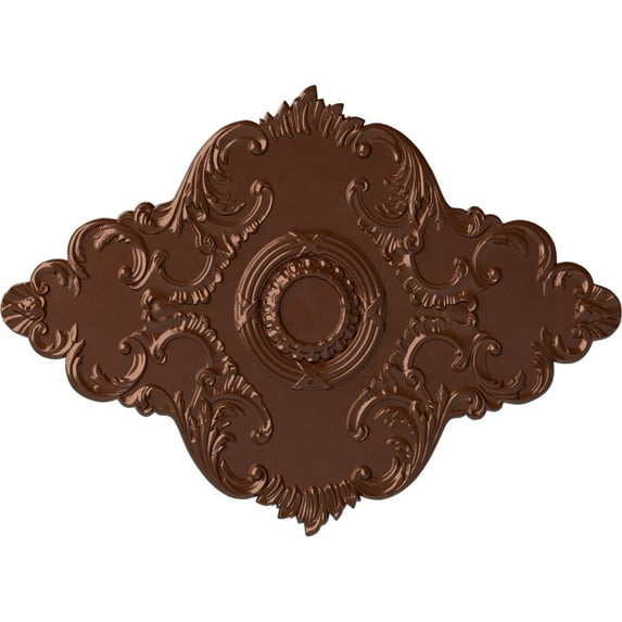 67 1/8"W x 48 5/8"H x 1 7/8"P Piedmont Ceiling Medallion (Fits Canopies up to 6 1/2"), Hand-Painted Copper Penny