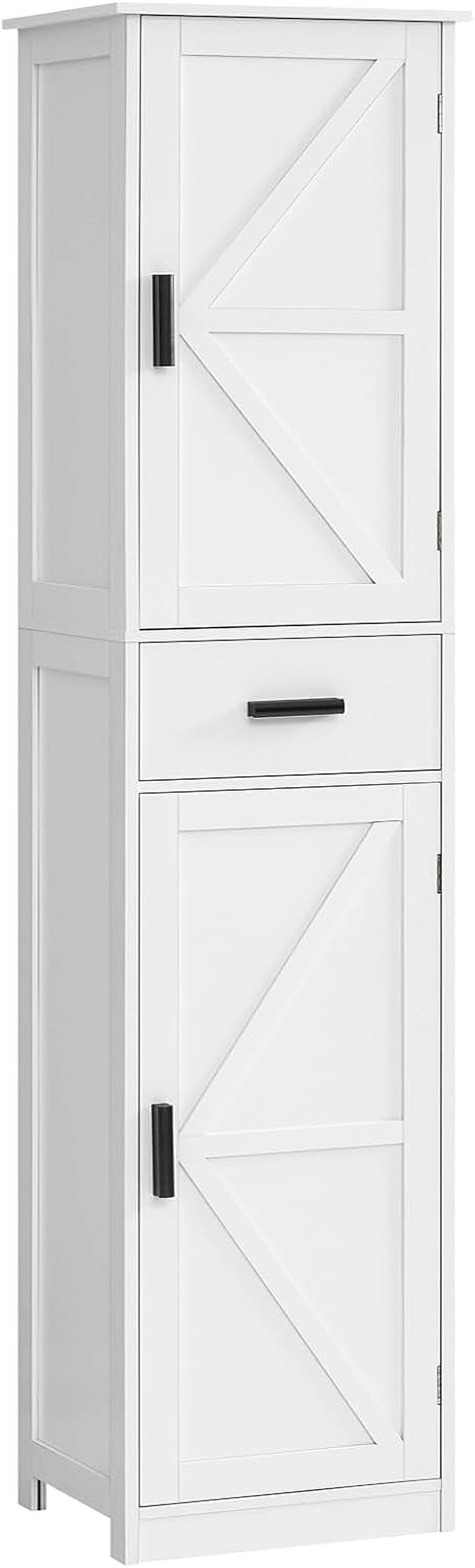67.1" Tall Bathroom Cabinet, Storage Cabinet with 6 Shelves & Drawer ...