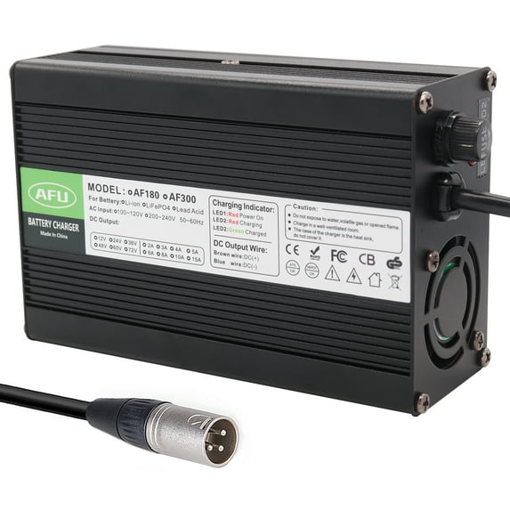 67.2V 3A Charger 60V Li-ion Battery Smart Charger Used For 16S 60V Li-ion Battery High Power With Fan Aluminum Case