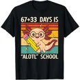 thumbnail image 1 of 67+33 Days is Alotl School Axolotl 100 Days of School Kids T-Shirt, 1 of 6