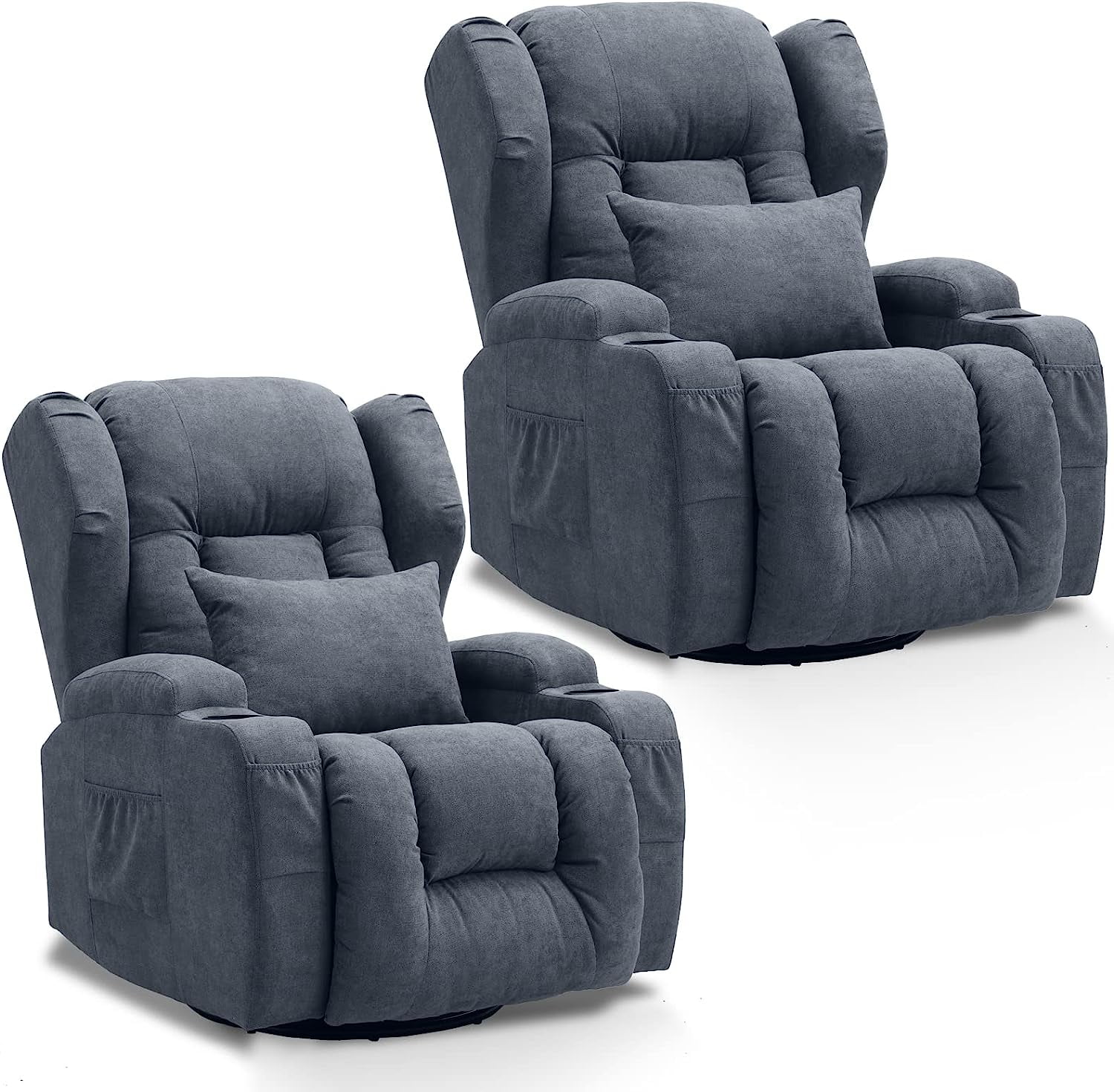 67" RV Loveseat Recliner Wall Hugger Double Recliner RV Sofa with