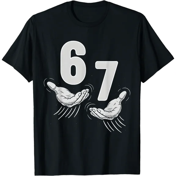 67 6 7 Funny Meme Number Design for Boys T-Shirt