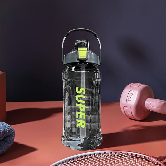 67.6 oz Large Capacity Sports Water Bottle with Straw – BPA Free Gym Water Bottle with Measurement Markings One Click Lid for Fitness Hiking Travel Office Home Use Hydration Bottle