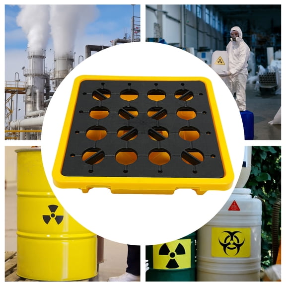 67*67*15cm Spill Containment Platform, Spill Containment Pallet for Various Industrial Parks, Warehouses, Aquaculture Water Storage, and Other Occasions.