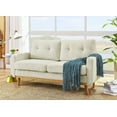 thumbnail image 1 of Modern 67.7" Wide Mid-Century Tufted Upholstered Sofa with Wooden Legs, 1 of 9