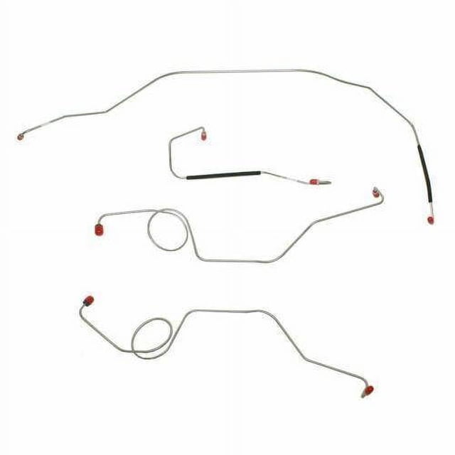 Front Brake Line Routing 72 F100 67-72 Ford F-100/F-250 2wd w/Power Drum Brake 4pc Front Brake Line Set ...