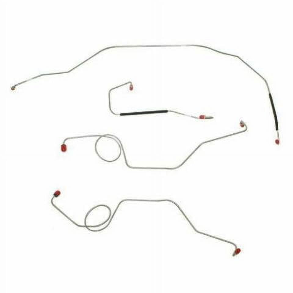 Front Brake Line Routing 72 F100 67-72 Ford F-100/F-250 2wd w/Power Drum Brake 4pc Front Brake Line Set ...