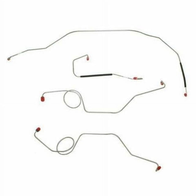 Front Brake Line Routing 72 F100 67-72 Ford F-100/F-250 2wd w/Power Drum Brake 4pc Front Brake Line Set ...