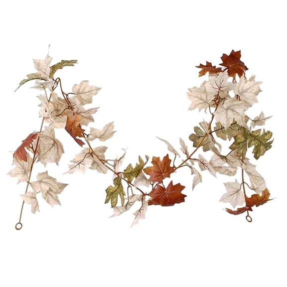 67.72 Inch Artificial Maple Leaf Fall Garland, Rustic Autumn Vine for Thanksgiving Mantle Fireplace, Indoor Covered Outdoor Fall Home Decor