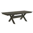 thumbnail image 1 of 67-95 in. Extendable Dining Table with Crossed Trestle Base, Rustic Brown, 1 of 1