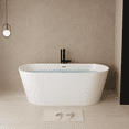 thumbnail image 1 of 67" Acrylic Freestanding Bathtub, stand alone bathroom tub, Glossy White, Toe-tap Chrome Drain, cUPC Certified, 1 of 5