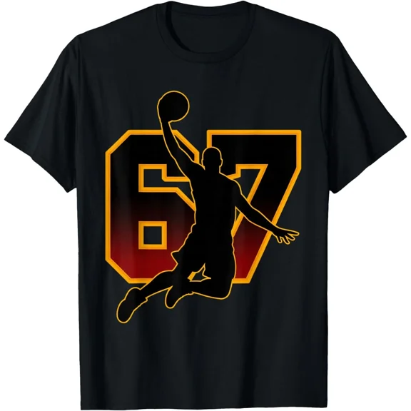 67 Basketball Meme Slam Dunk Six Seven Funny Sports Game Graphic Unisex T-Shirt, up to size 5XL