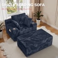 thumbnail image 1 of CHORRO67 Chaise Lounge Chair Corduroy Cloud Sofa Bed No Assembly with 3 Pillows for Livingroom, 1 of 10