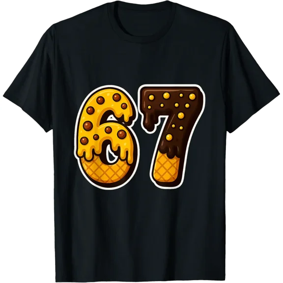 67 Chocolate Candy Drip Six Seven Gen Alpha Slang Graphic T-Shirt