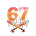 thumbnail image 1 of 67 Christmas Ornament, 6-7 Ornaments, The Year of 67 Hanging Acrylic Ornament for Xmas Tree, Six Seven Meme Santa Holiday Home Decor, Funny Party Decorations Grandkid Gift, 1 of 7