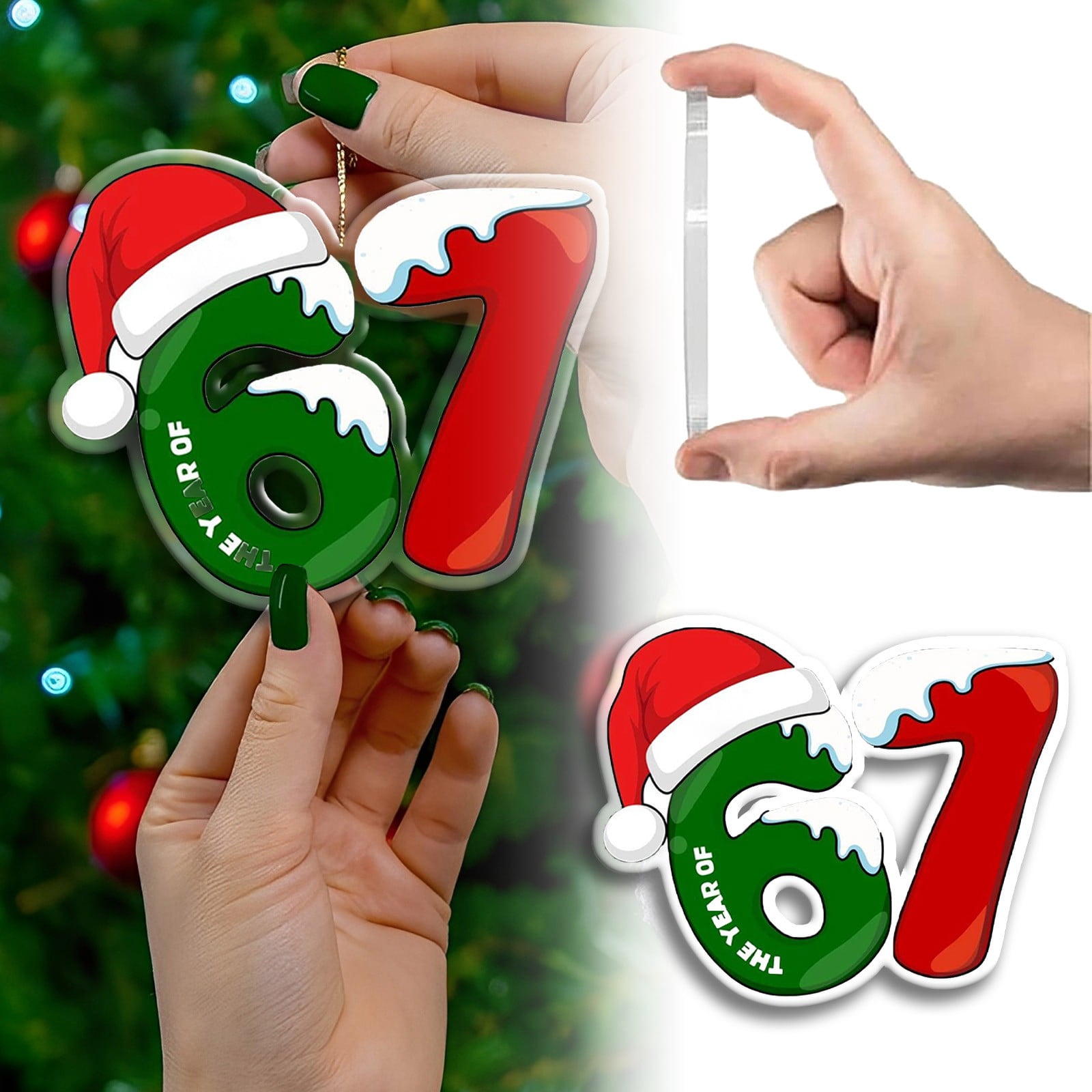 67 Christmas Ornament – Santa Says Six Seven 67 Ornament,Santa Says Six ...