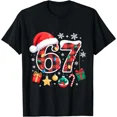 thumbnail image 1 of 67 Christmas Red Plaid Six Seven Boys Festive Pajama Kids Adults Unisex T-Shirt, up to size 5XL, 1 of 2