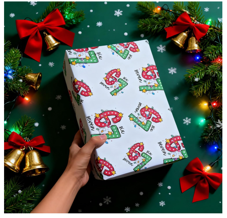 67 Christmas Wrapping Paper, Funny 6 7 Meme Gift Wrapping Paper ...