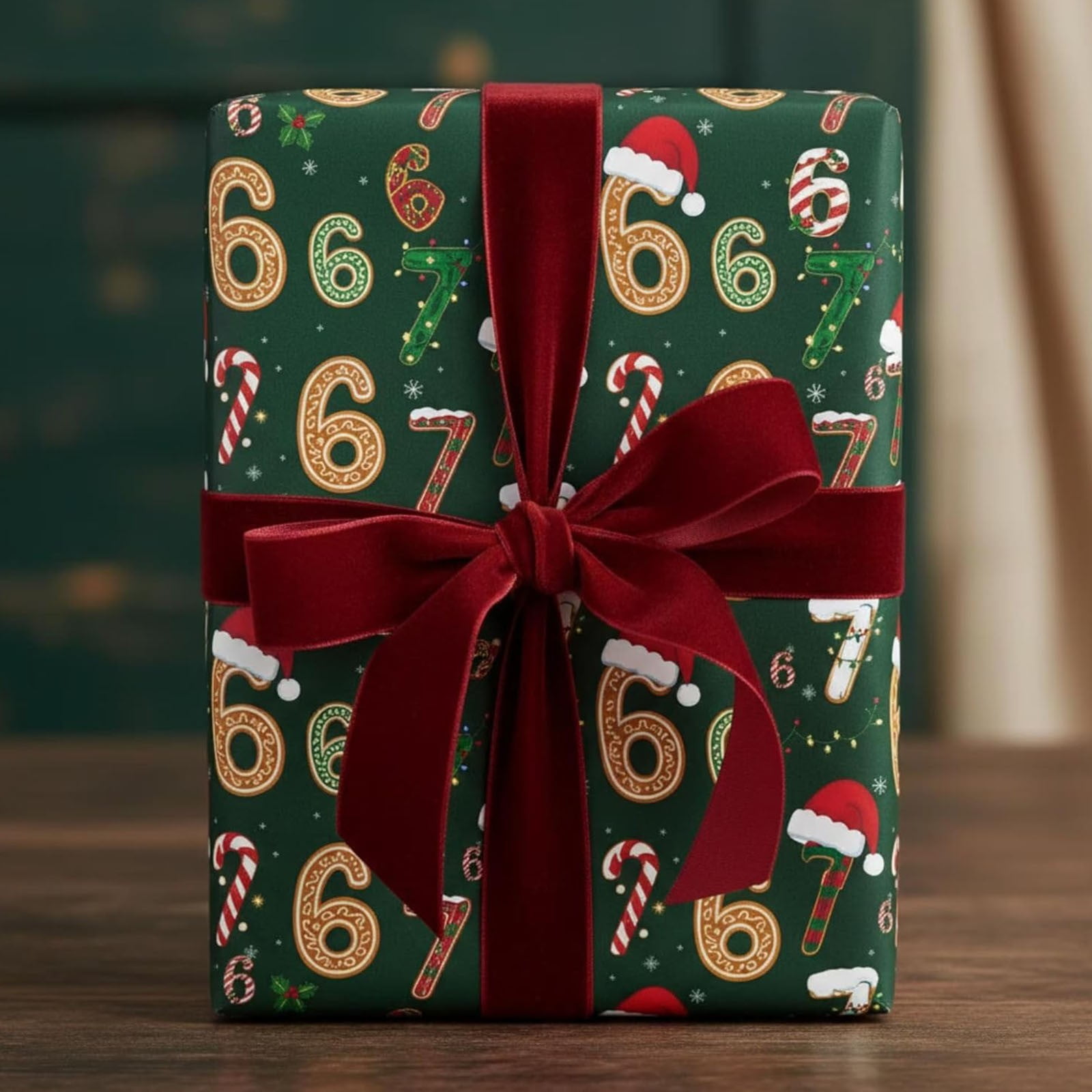 67 Christmas Wrapping Paper,Xmas Gift Wrap,Six Seven Holiday Presents Packaging Papers