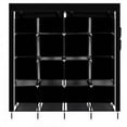 thumbnail image 1 of 67" Clothes Closet, Bingkers Portable Wardrobe Clothes Storage Rack 12 Shelves 4 Side Pockets Black, 1 of 7