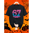 thumbnail image 1 of 67 Colorful Dripping Novelty Graphic Kid T-Shirt Casual  Style With 100% Cotton Fabric,Suitable For Boys And Girls,Size From 3T-13Y,Ideal Gift For Kids, 1 of 6