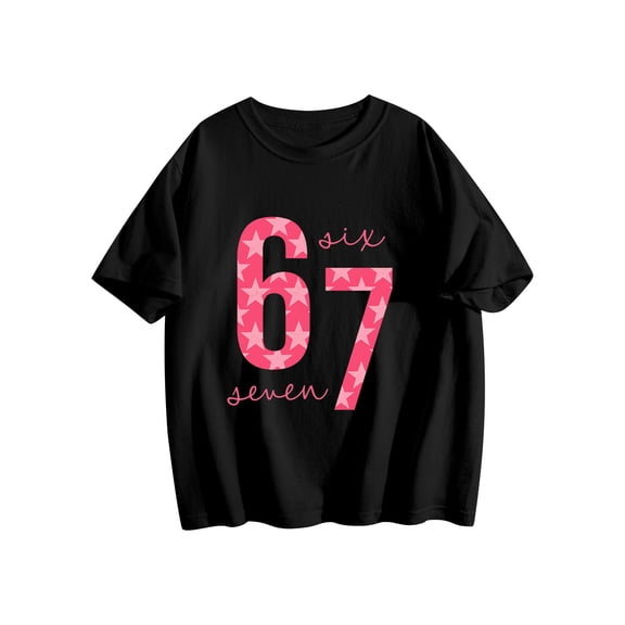 67 Colorful Dripping Novelty Graphic 𝓴𝓲𝓭𝓼 T-Shirt , Festive Party Tee For boys girls , Casual Holiday Top For 𝓴𝓲𝓭𝓼 90cm