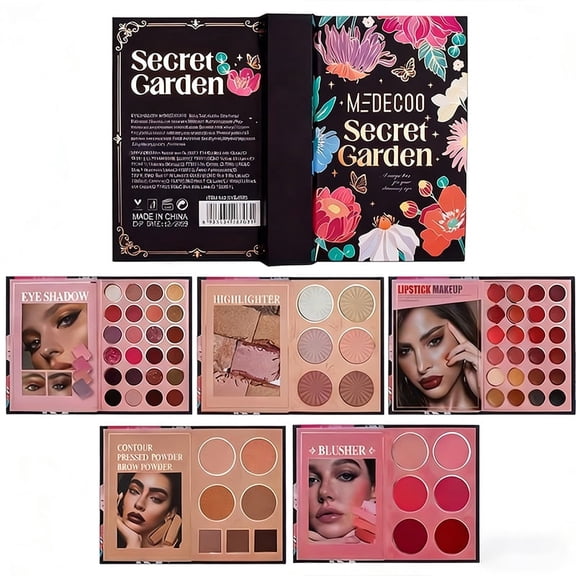 67 Colors All-in-One Makeup Palette, 24 Eyeshadows(Matte&Shimmer), 24 Lip Colors, 6 Highlighters, 4 Contours, 3 Eyebrow Powders & 6 Blushes, Perfect Valentine's Day Gift for Women