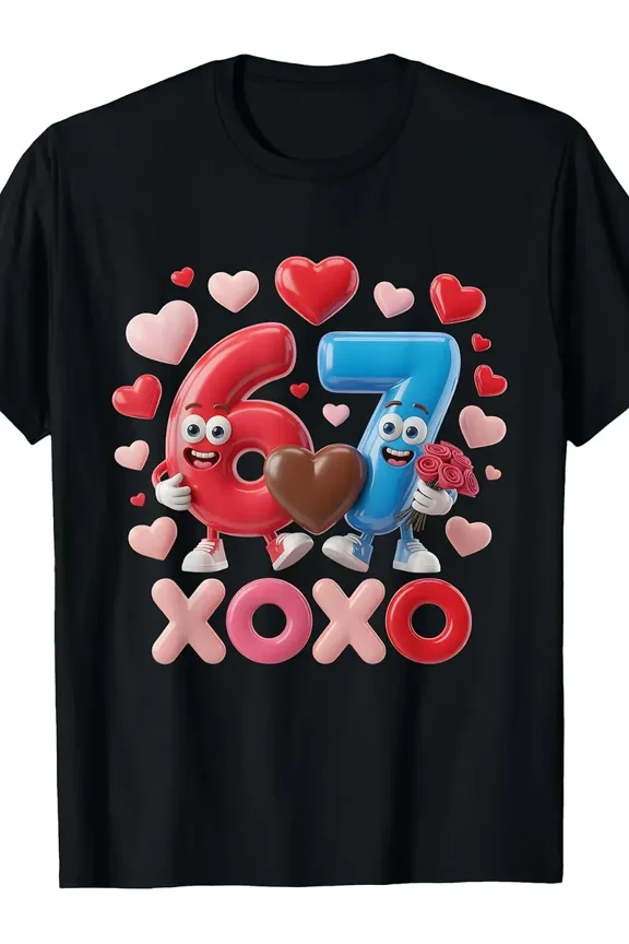 67 Cute Six Seven Gen Meme Couple Anniversary Valentines Day T Shirt