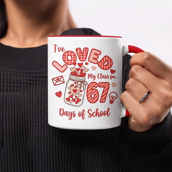 67 Da of School Mug, TeaC1her Appreciation Mug, EleM1entarchool Mug, Love My Cla1ss Mug, Gift for TeaC1her, Back to School Mug