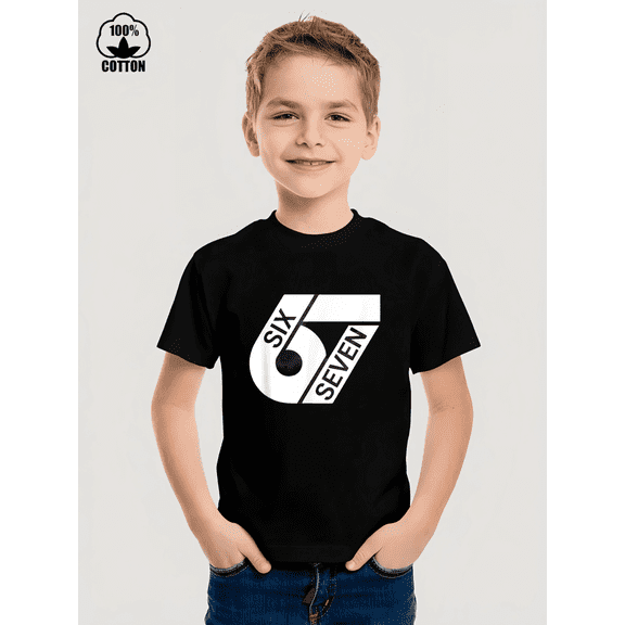 67 Design Graphic Kid T-Shirt Casual Style With 100% Cotton Fabric