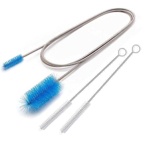 67" Flexible Drain Brush Set, Double Ended Long Hose Pipe Cleaner with ...