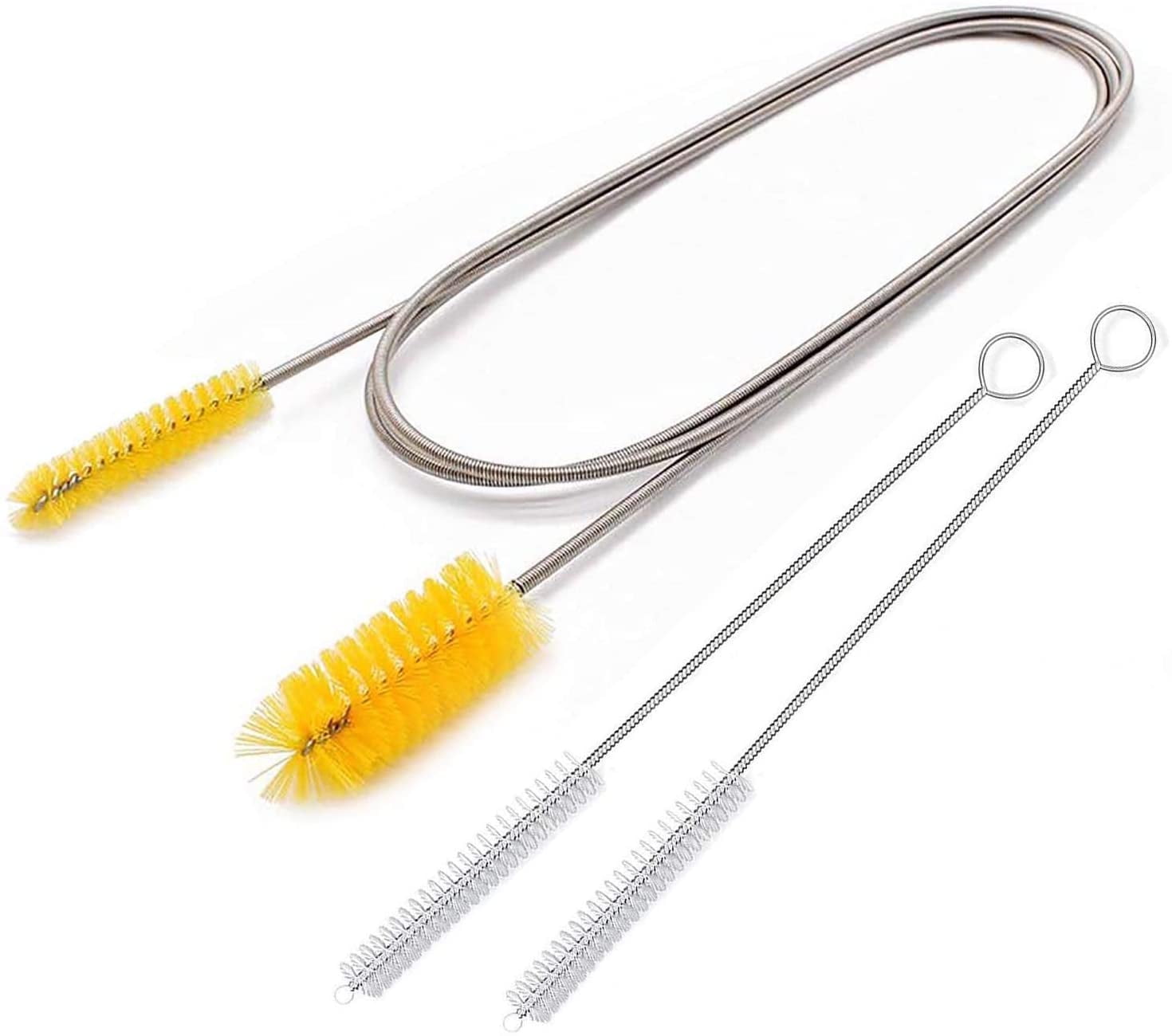 67" Flexible Drain Brush Set, Double Ended Long Hose Pipe Cleaner with ...
