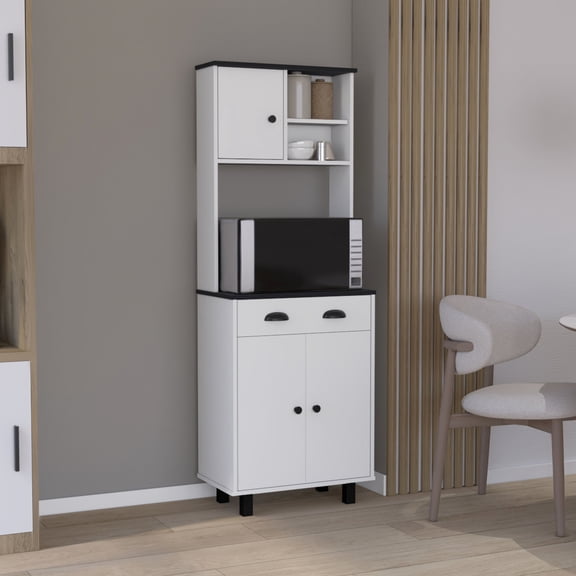 67 H Kitchen Pantry with Drawer and Doors / Secure Pantry Storage