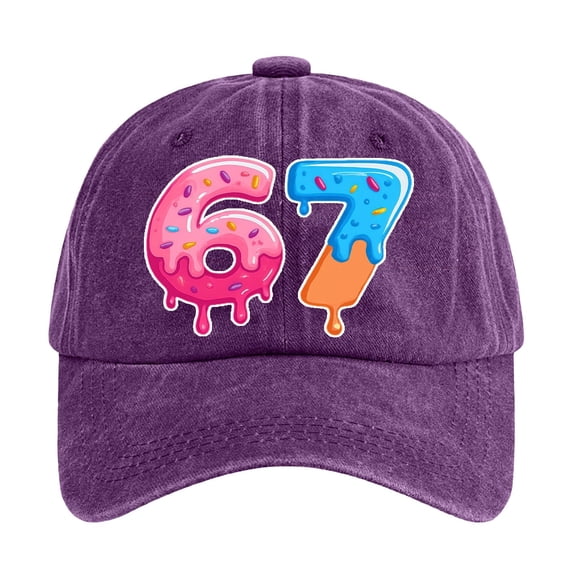67 Hat for Men Women, 6 7 Baseball Cap Funny Six Seven Embroidered Graphic Cool Novelty 6-7 Trucker Dad Cap Birthday Presents